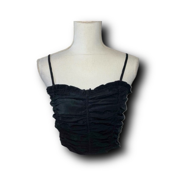 Forever 21 Tops - Forever 21 Cottagecore Whimsigoth Smocked Crop Top with Ruffle Detailing